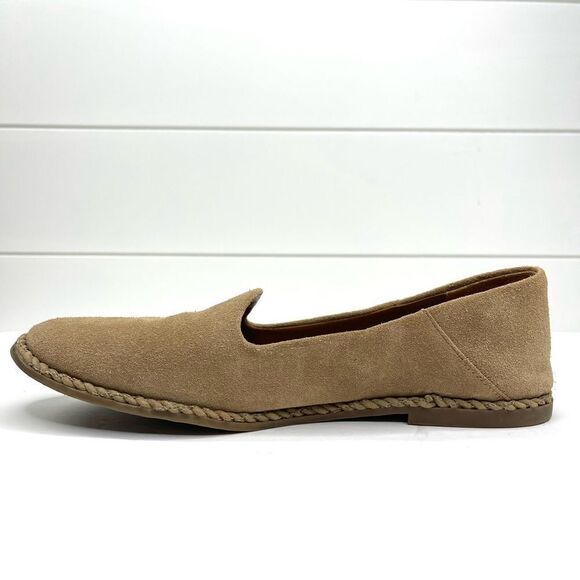 Franco Sarto Jasmine Leather Suede Slip On Flat Sandstone 8 Loafer - Picture 8 of 15